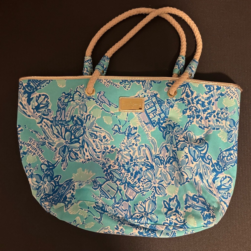 NWOT Lilly Pulitzer US Open 2014 Shoreline Tote Bag